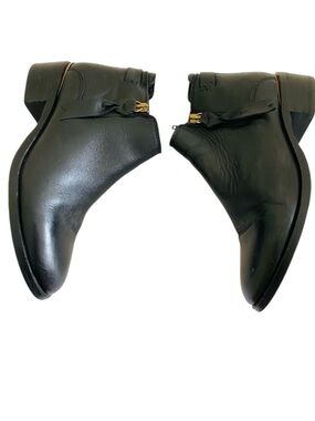 Steve Madden Kylem Boots Black Leather Ankle Booties Side Zip Size 7.5